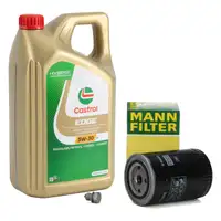 5L CASTROL EDGE 5W-30 LL Motor&ouml;l + MANN &Ouml;lfilter f&uuml;r VW Passat B5 B5.5 A4 A6 Exeo 1.8 T