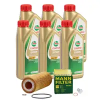 6L CASTROL EDGE 5W30 M LL-04 Motor&ouml;l + MANN &Ouml;lfilter f&uuml;r BMW E87 E46 E90 E91 E60 X3 M47