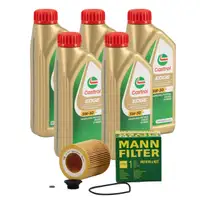 5L CASTROL EDGE 5W-30 M LL-04 Motor&ouml;l + MANN &Ouml;lfilter f&uuml;r BMW F20/21 F30-34 F32-36 X1 N20