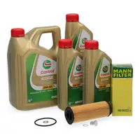 7L CASTROL EDGE 5W-30 M LL-04 Motoröl + MANN Ölfilter für BMW 1er 3er 5er 7er X3-7 B58 B57