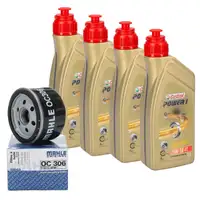 4L CASTROL POWER 1 15W-50 4T 4-TAKT Motorrad Motoröl + MAHLE OC306 Ölfilter