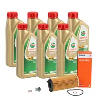 7L CASTROL EDGE 5W-30 M Motor&ouml;l + MAHLE &Ouml;lfilter f&uuml;r BMW 1er 3er 5er X1 MINI N47 B47 N57