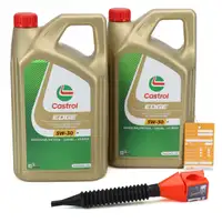 10L 10 Liter CASTROL EDGE 5W-30 M Motor&ouml;l f&uuml;r BMW LL-04 MB 229.31/51/52 + Einf&uuml;lltrichter