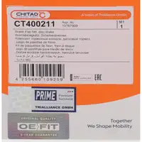 CHITAO Bremsbel&auml;ge Bremskl&ouml;tze f&uuml;r MG HS 1.5 T/Hybrid ZS EV Vorderachse 10767908