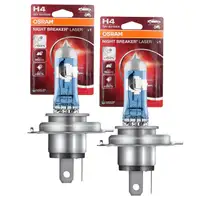2x OSRAM H4 NIGHT BREAKER LASER Gl&uuml;hlampe 12V 60/55W PX26d +150%
