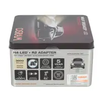 2x OSRAM H4 NIGHT BREAKER LED VINTAGE Lampe + R2 Adapter 12V 20/19W P43t +330% 3000K