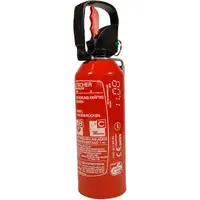 2x 1KG Auto Hand-Feuerlöscher ABC Pulverlöscher Einhandbedienung + KFZ Halterung