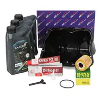 AIC &Ouml;lwanne + MANN &Ouml;lfilter + Dichtmasse + 3L WOLF 5W30 Motor&ouml;l f&uuml;r SMART 450 451 0.6 0.7