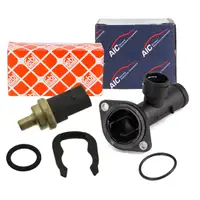 AIC K&uuml;hlmittelflansch + febi Temperaturgeber f&uuml;r VW Golf 5 Passat B6 Touran 8P 1.9/2.0 TDI
