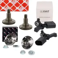 2x AIC Radnabe + Radlager + Achszapfen + Sensor f&uuml;r VW Polo 4 5 AUDI A1 Ibiza Fabia hinten