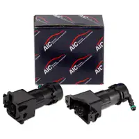 2x AIC Waschwasserd&uuml;se Scheinwerferwaschanlage f&uuml;r AUDI A6/Avant 4F C6 ab 10.2008 vorne