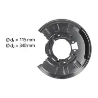 AIC Abdeckblech Ankerblech Bremsscheibe f&uuml;r BMW 3er E46 X3 E83 hinten rechts 34211166108