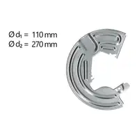 AIC Abdeckblech Ankerblech f&uuml;r RENAULT Clio 1 2 Megane 1 19 1 2 Kangoo 5 9 vorne rechts