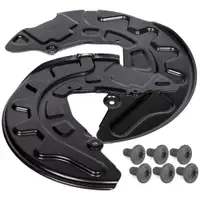 2x AIC Spritzblech Bremsscheibe + Schrauben f&uuml;r VW Golf 7 A3 8V Leon 5F Octavia 3 vorne