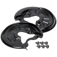 2x AIC Spritzblech Bremsscheibe + Schrauben f&uuml;r VW Golf 5 6 Touran A3 8P Octavia 2 hinten