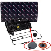 AIC Ventildeckel + Dichtung + &Ouml;leinf&uuml;lldeckel f&uuml;r BMW E81-88 3er E90-93 5er E60 E61 N43