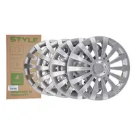 4x ALBRECHT KFZ PKW Radkappe Radblende 14 Zoll MERIDIAN SILVER SILBER Universal