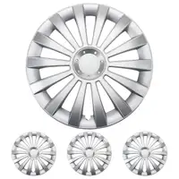 4x ALBRECHT KFZ PKW Radkappe Radblende 14 Zoll MERIDIAN SILVER SILBER Universal