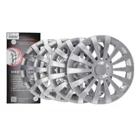 4x ALBRECHT KFZ PKW Radkappe Radblende 16 Zoll MERIDIAN SILVER SILBER Universal