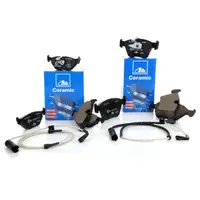 ATE Ceramic Brake Pads + Warning Sensor for BMW E39 Touring 520-528i and 520-530d (Front and Rear)