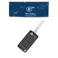 B CAR Schl&uuml;sselgeh&auml;use + Schl&uuml;sselrohling f&uuml;r CITROEN Berlingo C3 2 PEUGEOT 308 3008