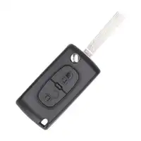 B CAR Schl&uuml;sselgeh&auml;use + Schl&uuml;sselrohling 2-Tasten f&uuml;r CITROEN C3 C4 PEUGEOT 207 307 308