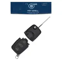 B CAR Schl&uuml;sselgeh&auml;use + Schl&uuml;sselrohling 3-Tasten f&uuml;r AUDI A3 8L A4 B5 A6 C5 A8 D2 TT 8N