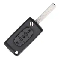B CAR Schl&uuml;sselgeh&auml;use + Schl&uuml;sselrohling 3-Tasten f&uuml;r PEUGEOT 208 2008 3008 6490F1