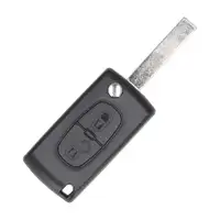 B CAR Schl&uuml;sselgeh&auml;use + Schl&uuml;sselrohling 2-Tasten f&uuml;r PEUGEOT 207 208 2008 3008