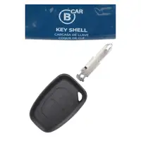B CAR Schl&uuml;sselgeh&auml;use + Schl&uuml;sselrohling 2-Tasten f&uuml;r RENAULT Kangoo 1 + 2 Megane 1 + 2