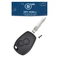 B CAR Schl&uuml;sselgeh&auml;use + Schl&uuml;sselrohling 2-Tasten f&uuml;r RENAULT Clio 3 Twingo 2 Kangoo 2