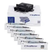 BERU Control Unit + 6 Glow Plugs for BMW 3 Series E92, E93 325d N57, X6 E71, E72 xDrive30d M57