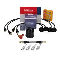 BERU Verteilerkappe + Finger + BREMI Kabelsatz + NGK 4x Z&uuml;ndkerze f&uuml;r VW K&auml;fer 1200-1500