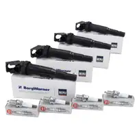 4x BERU Z&uuml;ndsple + 4x NGK Z&uuml;ndkerze f&uuml;r BMW E81-88 E46 E90-93 X1 E84 X3 E83 N45 N46