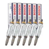 6x BOSCH 0250201055 Glow Plug for MERCEDES W124, W463, W140 300D, 350D, OM603, 0011591701