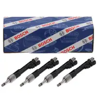 4x BOSCH Einspritzd&uuml;se f&uuml;r BMW F20/21 F22/23 F30-34 F32-36 F10/11 X1-5 N20 13648625397