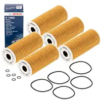 5x BOSCH F026407402 &Ouml;lfilter f&uuml;r AUDI SEAT SKODA VW 1.9/2.0/2.5 TDI 074115562