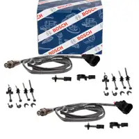 2x BOSCH 0258007351 VOR Kat Lambdasonde f&uuml;r VW Touareg 7L Phaeton AUDI A8 4E 3.7 4.2 V8