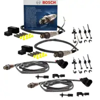 4x BOSCH VOR+NACH Kat Lambdasonde f&uuml;r VW Touareg 7L AUDI A8 4E 3.7 4.2 V8
