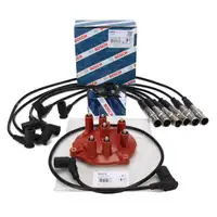 BOSCH Verteilerkappe + Finger + Kabelsatz f&uuml;r MERCEDES W201 W124 W463 W126 R107 R129 M103