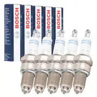 5x BOSCH 0242229658 WR8LT+ Zündkerze für AUDI 80 B6 B4 100 A6 C4 Cabrio Coupe 2.3 VW 2.5