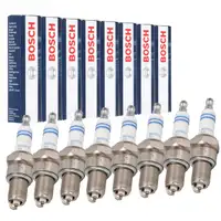 8x BOSCH WR7DC+ 0242235663 Z&uuml;ndkerze f&uuml;r PORSCHE 928 4.7 S 5.0 S / GT 5.4 GTS