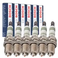 6x BOSCH FGR5KQE0 0242245590 Z&uuml;ndkerze f&uuml;r PORSCHE 996 997 Boxster Cayman (987)