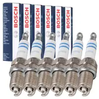 6x BOSCH FR7KPP332 0242235776 Z&uuml;ndkerze f&uuml;r AUDI A6 4F C6 2.4 3.0 2.8/3.2 FSI 177-265 PS