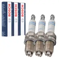 3x BOSCH FLR8LDCU+ 0242229654 Z&uuml;ndkerze f&uuml;r OPEL Agila A Corsa B C 1.0 54/58 PS