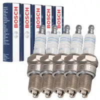 5x BOSCH WR5DC+ 0242245552 Z&uuml;ndkerze f&uuml;r AUDI 100 C3 80 C2 2.2 + 200 2.1 5T