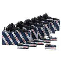 6x BOSCH Z&uuml;ndspule + 6x BOSCH FR78 Z&uuml;ndkerze f&uuml;r BMW 3er E36 E46 E39 E38 Z3 M50 M52 M54