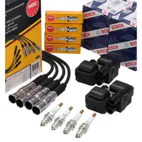 2x BOSCH ignition coils + NGK wiring harness + 4x spark plugs for MERCEDES W169 150-200 TURBO M266