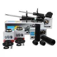 2x BILSTEIN 22-193032 Shock Absorber B1 with Dust Cover and FAG Strut Bearing for VW T5 (Front)