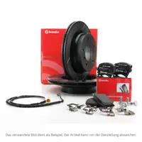 BREMBO Bremsscheiben + Bremsbel&auml;ge + Sensor f&uuml;r ALFA ROMEO Giulia Stelvio 2.9 Q4 hinten